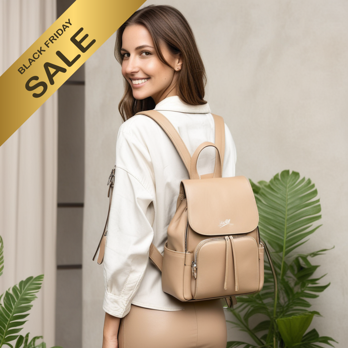 Alya™ – Sac à dos en cuir chic