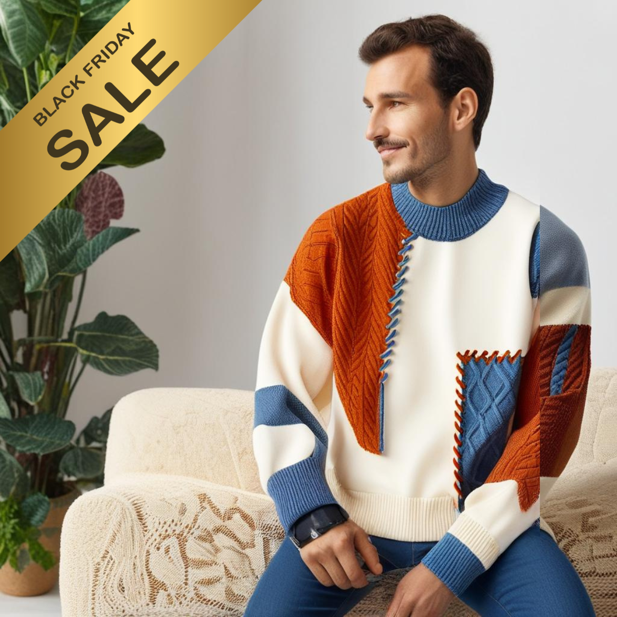 Dylan™ – Pull à patchs artistiques