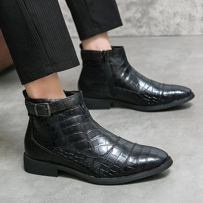 Roger™ | Bottines à Boucle en Cuir Synthétique
