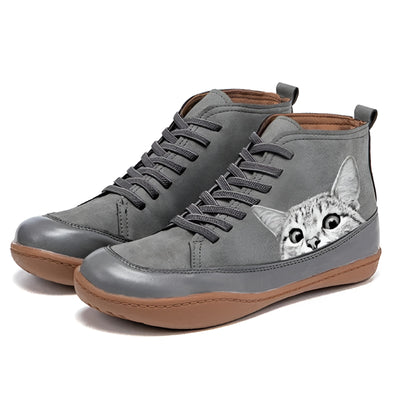 Dahlia™ – bottines en cuir pour amoureux des chats