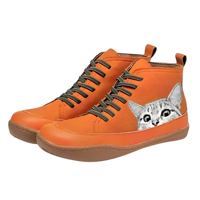 Dahlia™ – bottines en cuir pour amoureux des chats