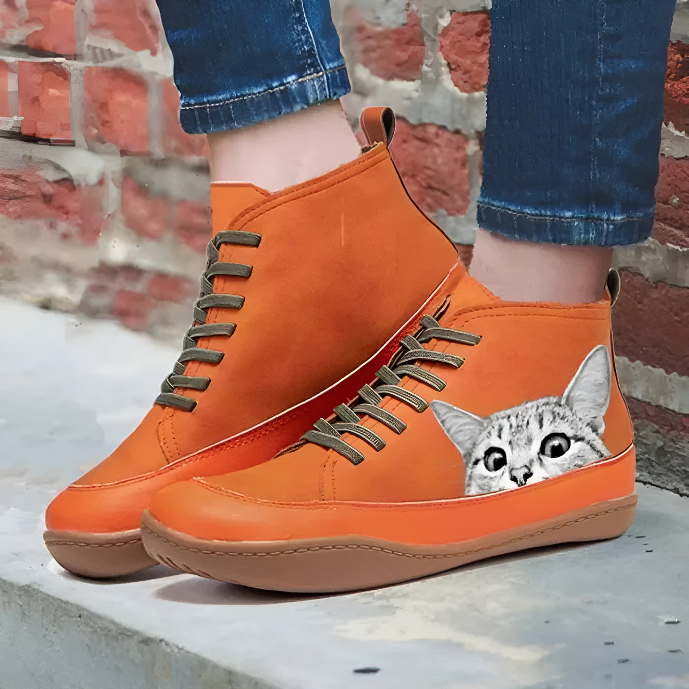 Dahlia™ – bottines en cuir pour amoureux des chats