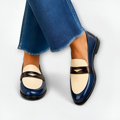 Helene™ – Mocassins à Couleurs Contrastées